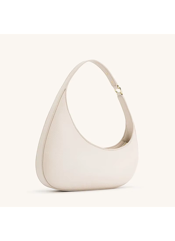 Bolsa Feminina de Ombro Meia-Lua Minimalista em Material Sintético Cor: Preta - Dorivie-5