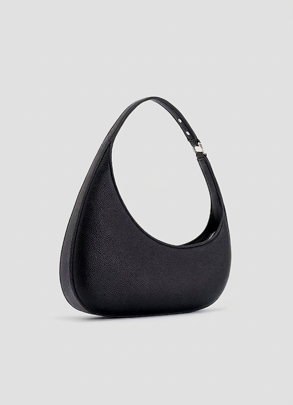 Bolsa Feminina de Ombro Meia-Lua Minimalista em Material Sintético Dorivie-5