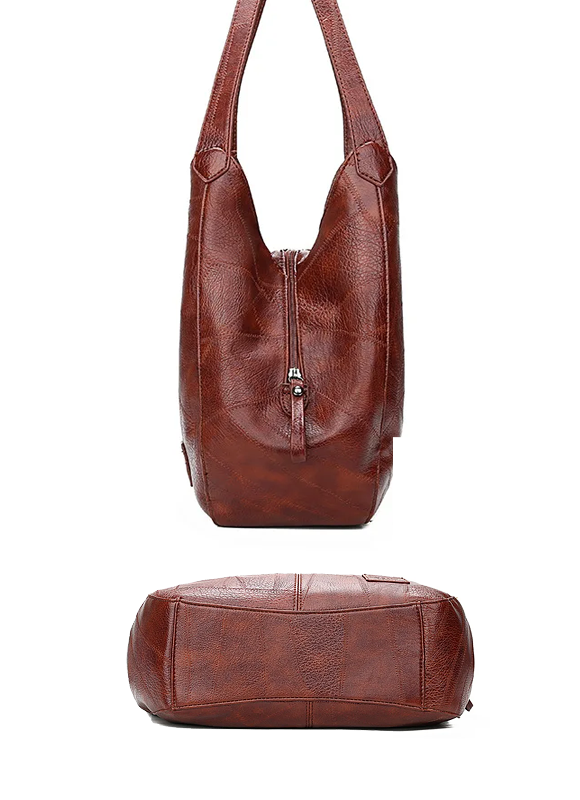 Bolsa Feminina de Ombro Tote Vintage Material Sintético Dorivie-9