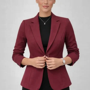 Blazer Feminino Slim de Alfaiataria com Gola Lapela Dorivie-2